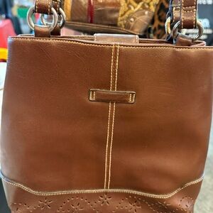 Chic Brown Leather Shoulder Bag